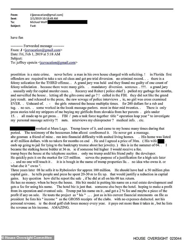 Jeffrey Epstein's Emails Revealed: 20,000 Documents from 2011-2019 Provide Insight into His Controversial Life