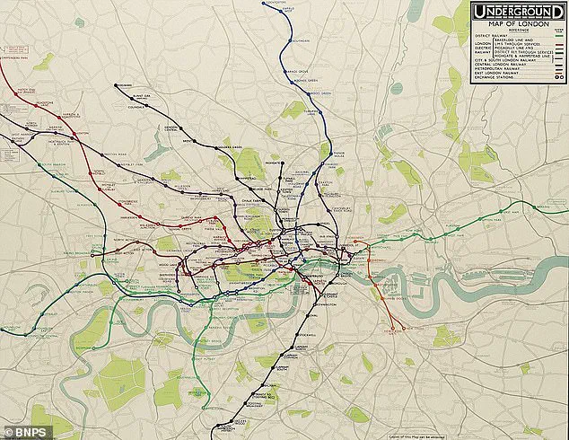 Rare 1932 Draft of the London Underground Map Set for Auction at Christie's