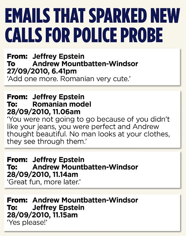 Bombshell Emails Reveal Epstein's 2010 Buckingham Palace Dinner with Royal Family Member