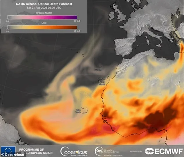 Britain on the Brink of Apocalyptic Red Rain as Saharan Dust Plume Converges with Relentless Storms