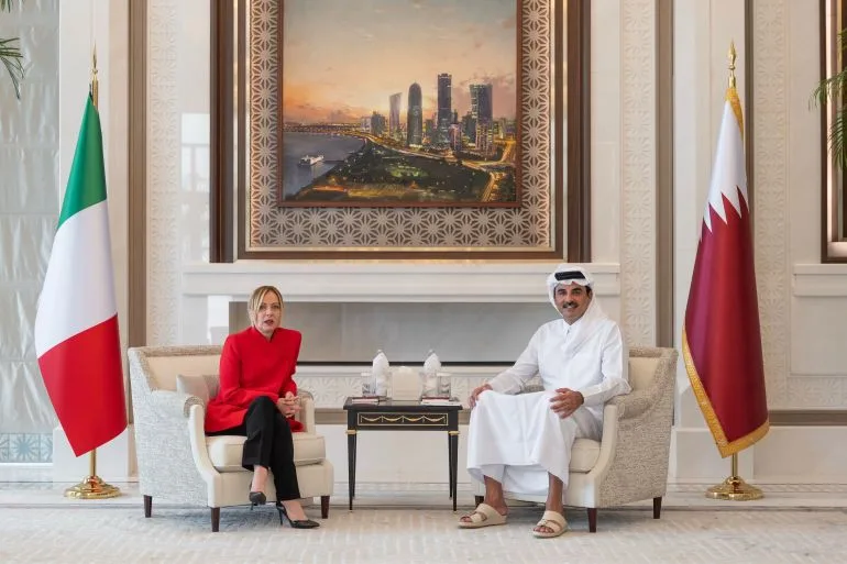 Historic Visit: Italy's PM Giorgia Meloni Addresses Energy Security in Qatar Amid Escalating Regional Tensions