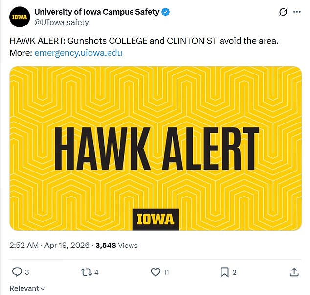 Shooting in downtown Iowa City leaves three university students injured.